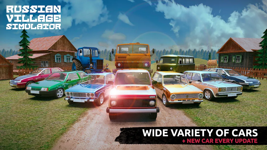 Скачать Russian Village Simulator 3D — Модификация Безлимитные деньги и ресурсы — скриншот 1