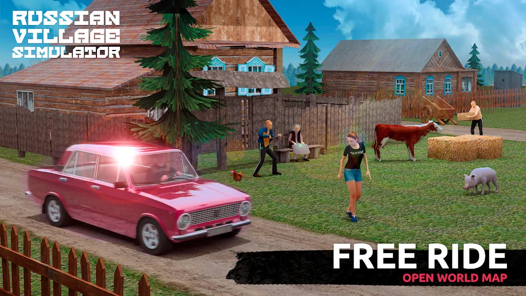 Скачать Russian Village Simulator 3D — Модификация Безлимитные деньги и ресурсы — скриншот 2