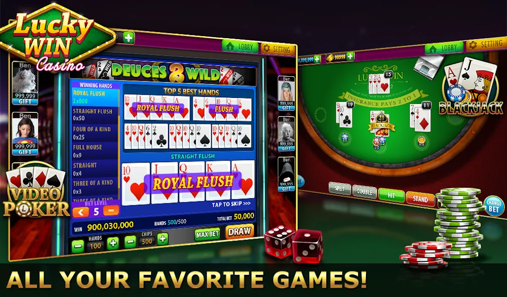 Lucky Win Casino™ SLOTS GAME на Андроид — Мод Много монет и бонусов — скриншот 5