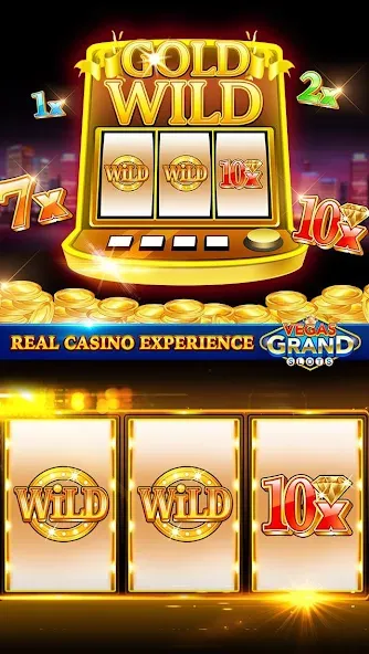 Скачать Vegas Grand Slots:Casino Games (Мод: Безлимитные монеты и бонусы) на Андроид — скриншот 2