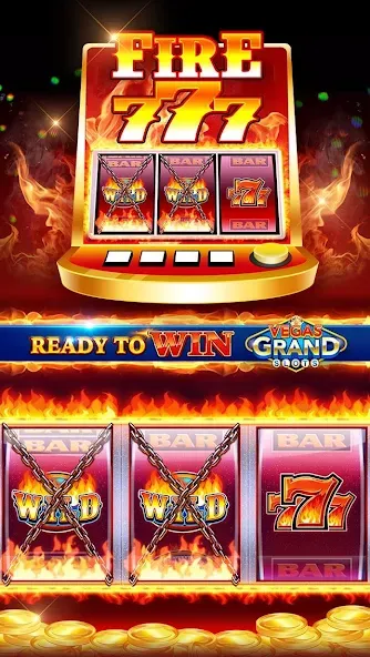 Скачать Vegas Grand Slots:Casino Games (Мод: Безлимитные монеты и бонусы) на Андроид — скриншот 3