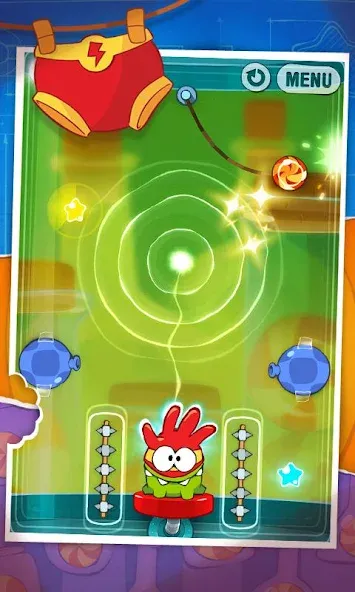 Взломанная Cut the Rope: Experiments на Андроид — Безлимитные монеты и все уровни открыты — скриншот 3