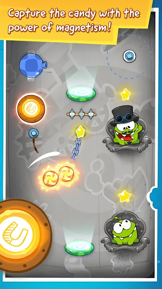 Скачать Cut the Rope: Time Travel (Мод: Безлимитные подсказки и открыты все уровни) на Андроид — скриншот 2 Скачать Cut the Rope: Time Travel (Мод: Безлимитные подсказки и открыты все уровни) на Андроид — скриншот 2