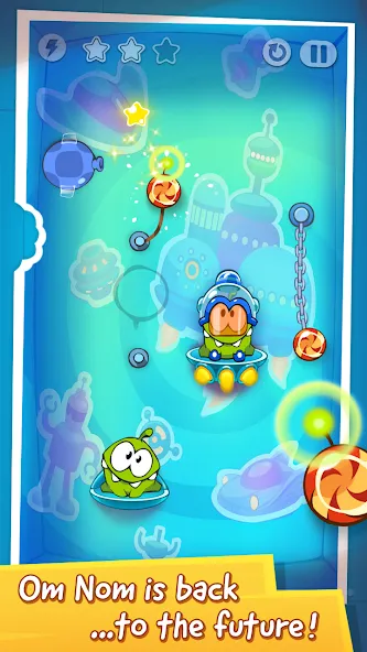 Скачать Cut the Rope: Time Travel (Мод: Безлимитные подсказки и открыты все уровни) на Андроид — скриншот 3 Скачать Cut the Rope: Time Travel (Мод: Безлимитные подсказки и открыты все уровни) на Андроид — скриншот 3