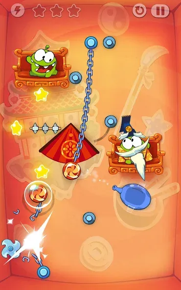 Скачать Cut the Rope: Time Travel (Мод: Безлимитные подсказки и открыты все уровни) на Андроид — скриншот 5 Скачать Cut the Rope: Time Travel (Мод: Безлимитные подсказки и открыты все уровни) на Андроид — скриншот 5