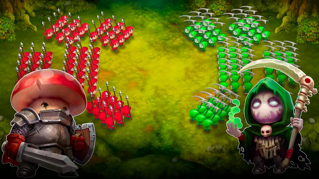 Mushroom Wars 2: RTS Strategy — Взломанная версия (Безлимитные ресурсы и открыты все уровни) — скриншот 2 Mushroom Wars 2: RTS Strategy — Взломанная версия (Безлимитные ресурсы и открыты все уровни) — скриншот 2