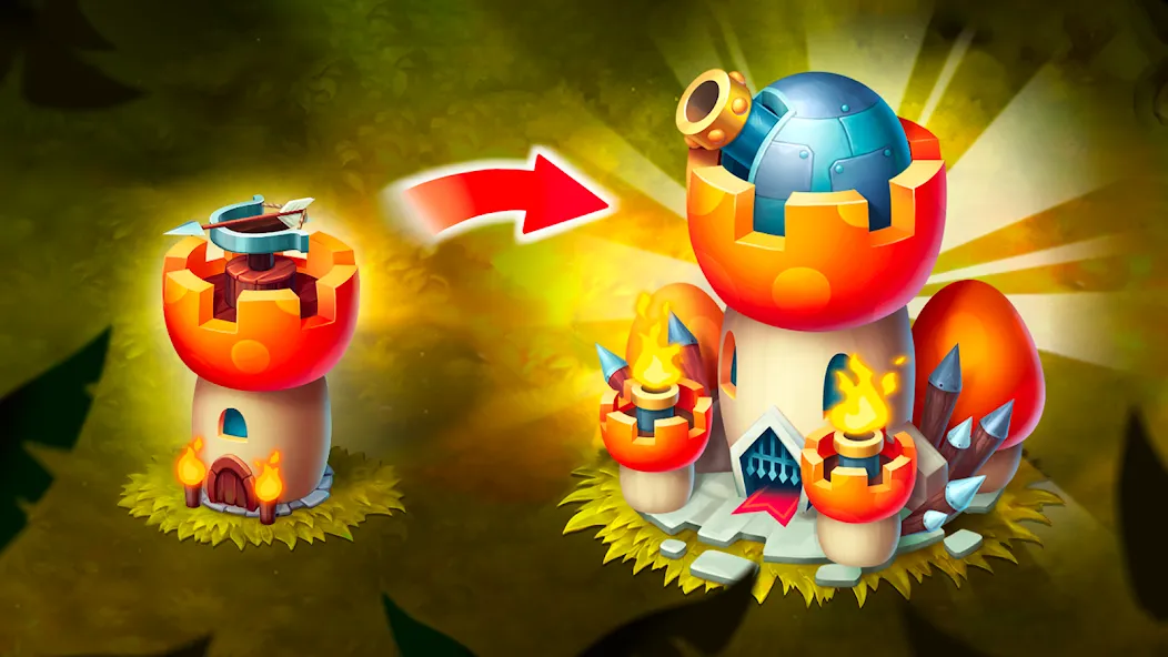 Mushroom Wars 2: RTS Strategy — Взломанная версия (Безлимитные ресурсы и открыты все уровни) — скриншот 3 Mushroom Wars 2: RTS Strategy — Взломанная версия (Безлимитные ресурсы и открыты все уровни) — скриншот 3