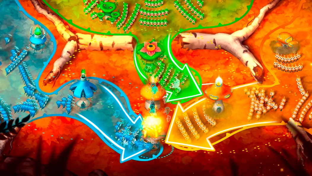 Mushroom Wars 2: RTS Strategy — Взломанная версия (Безлимитные ресурсы и открыты все уровни) — скриншот 5 Mushroom Wars 2: RTS Strategy — Взломанная версия (Безлимитные ресурсы и открыты все уровни) — скриншот 5