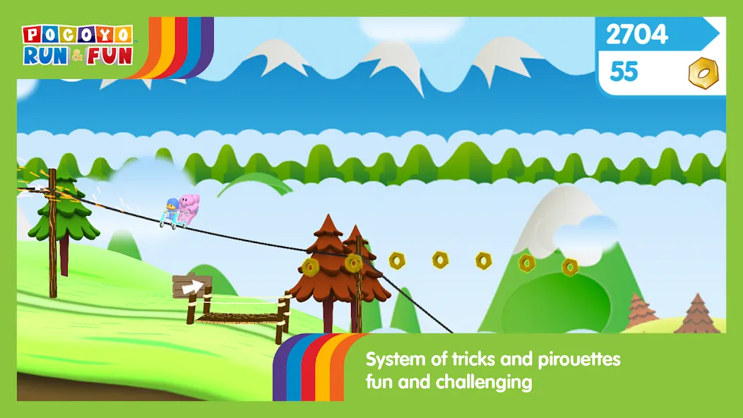 Pocoyo Run & Fun: Cartoon Jump MOD — Без рекламы и бесконечные жизни на Андроид — скриншот 4