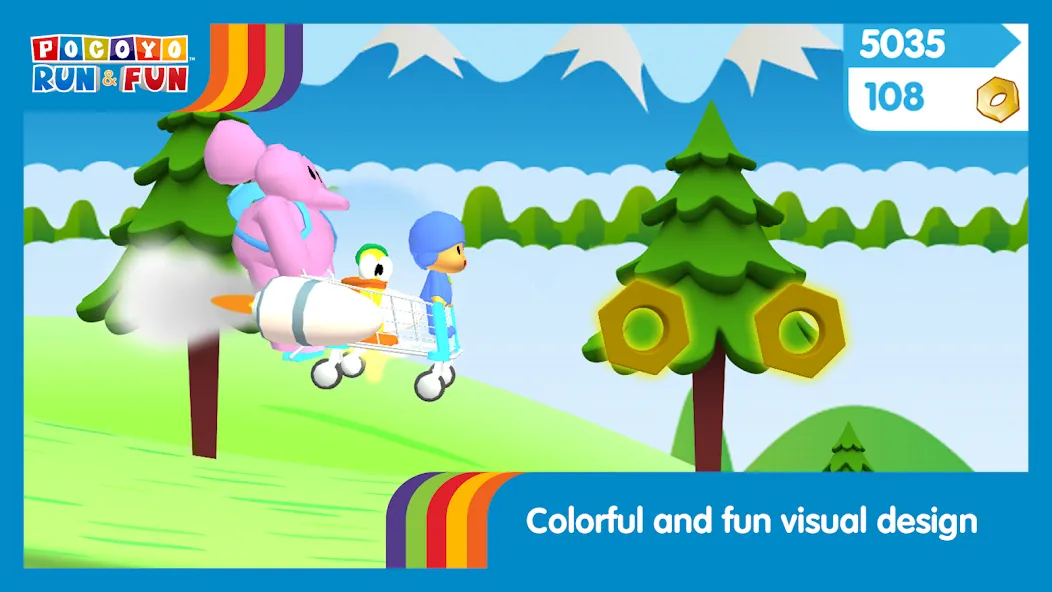 Pocoyo Run & Fun: Cartoon Jump MOD — Без рекламы и бесконечные жизни на Андроид — скриншот 5