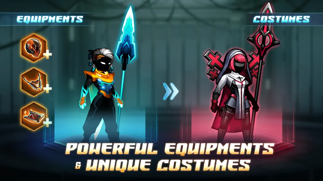Скачать Cyber Fighters: Offline Game с модом — Безлимитные деньги и оружие — скриншот 3