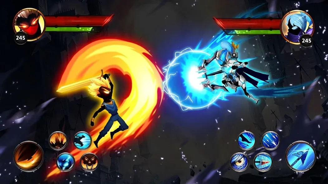 Stickman Legends Offline Games (Мод Безлимитные деньги и мощное оружие) — скриншот 1 Stickman Legends Offline Games (Мод Безлимитные деньги и мощное оружие) — скриншот 1