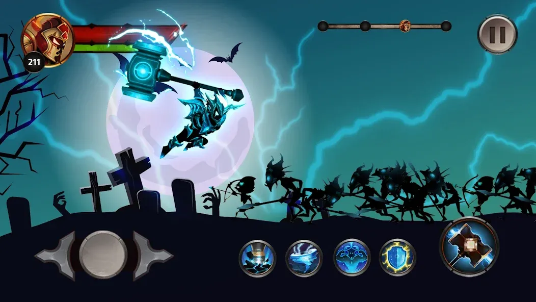 Взломанная Stickman Legends Offline Games на Андроид — Без рекламы и много денег — скриншот 4