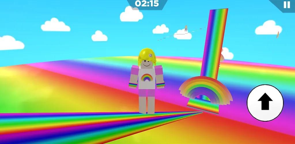 Rainbow Parkour sweet Girl — Взломанная версия (Яркие уровни и лёгкий паркур) — скриншот 2