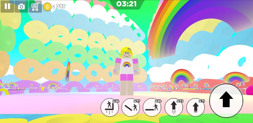 Rainbow Parkour sweet Girl — Взломанная версия (Яркие уровни и лёгкий паркур) — скриншот 5