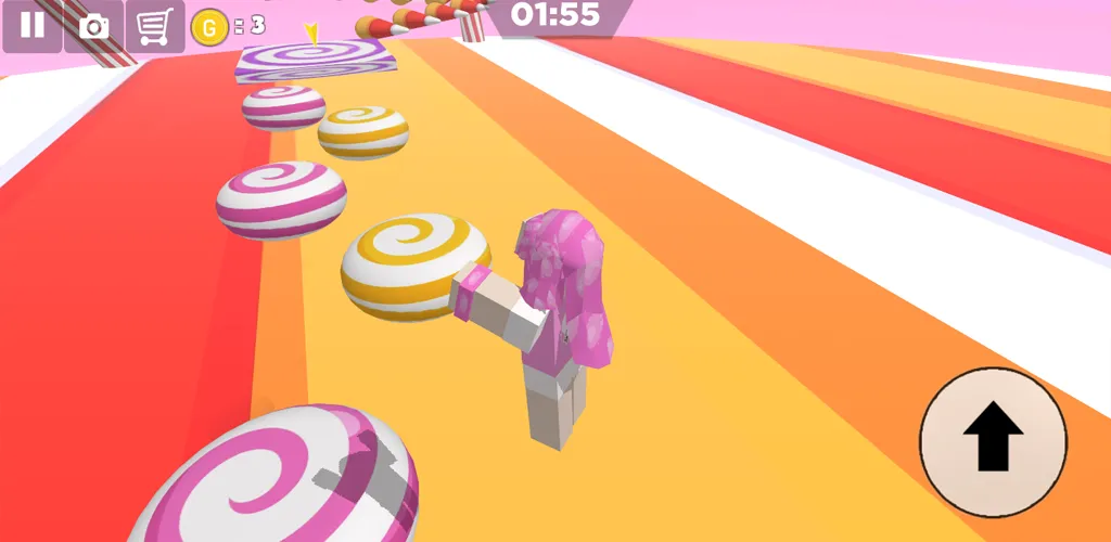Скачать Candy Parkour Sweet girl — Много сладких костюмов и уровней — скриншот 3