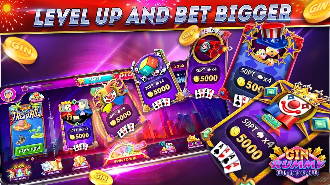 Взлом Gin Rummy Online & Offline — Открыты все функции без рекламы — скриншот 3
