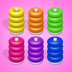 Color Sort 3D — Hoop Stack — Мод: Без рекламы и все уровни открыты