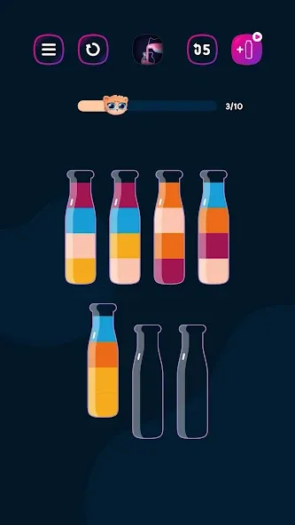 Get Color - Water Sort Puzzle Mod APK Без рекламы и бесконечные подсказки — Скачать на Андроид — скриншот 3