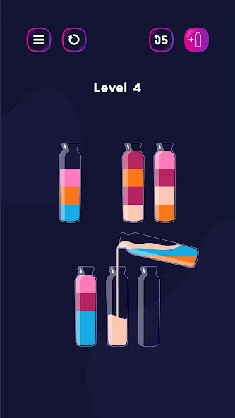 Get Color - Water Sort Puzzle Mod APK Без рекламы и бесконечные подсказки — Скачать на Андроид — скриншот 5