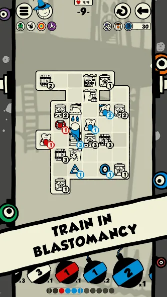 Blastomancer: The Puzzle Game MOD APK — Открыты все уровни и подсказки — скриншот 2