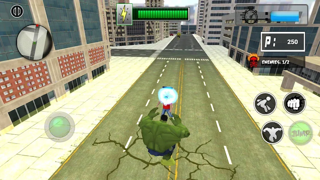 Monster Superhero: Green Fight MOD — Безлимитные деньги и здоровье на Андроид — скриншот 3
