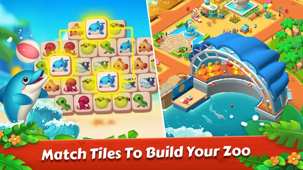 Zoo Tile - Match Puzzle Game на Андроид — Без рекламы и бесконечные подсказки — скриншот 2