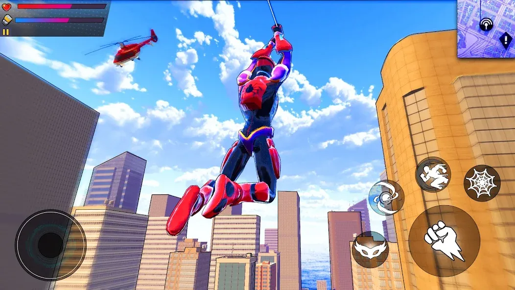 Взломанная Spider Hero:Super City Hero на Андроид — Безлимитные деньги и суперсила — скриншот 1