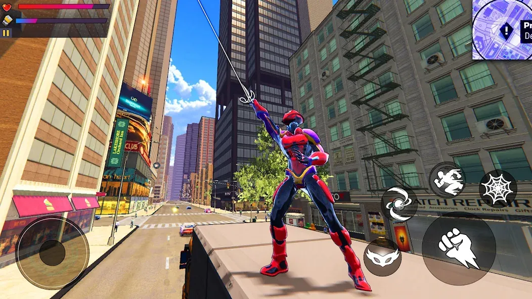 Взломанная Spider Hero:Super City Hero на Андроид — Безлимитные деньги и суперсила — скриншот 2