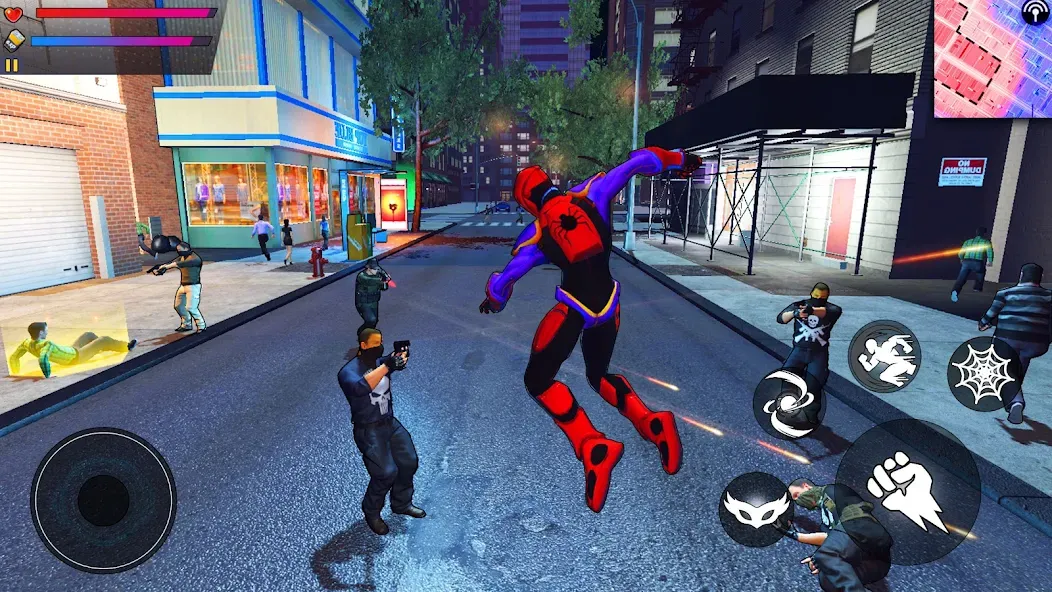 Взломанная Spider Hero:Super City Hero на Андроид — Безлимитные деньги и суперсила — скриншот 3