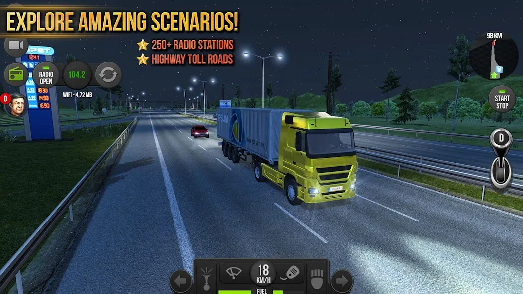 Скачать Truck Simulator : Europe — Последняя версия (Безлимитные деньги и топливо) — скриншот 2