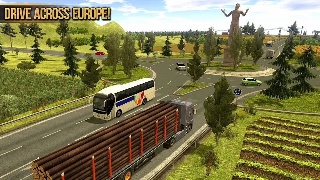 Скачать Truck Simulator : Europe — Последняя версия (Безлимитные деньги и топливо) — скриншот 3