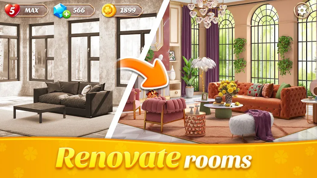 Space Decor : Villa (Мод Безлимитные деньги и все предметы) — скриншот 1