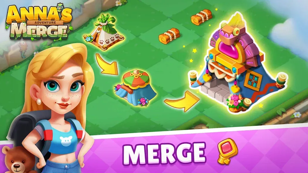 Anna's Merge Adventure MOD — Безлимитные деньги и энергия на Андроид — скриншот 2