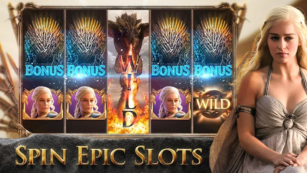 Game of Thrones Slots Casino — Безлимитные монеты и бесплатные вращения — скриншот 1