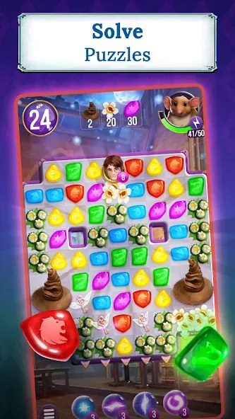Скачать Harry Potter: Puzzles & Spells MOD APK — Безлимитные монеты и бустеры — скриншот 1