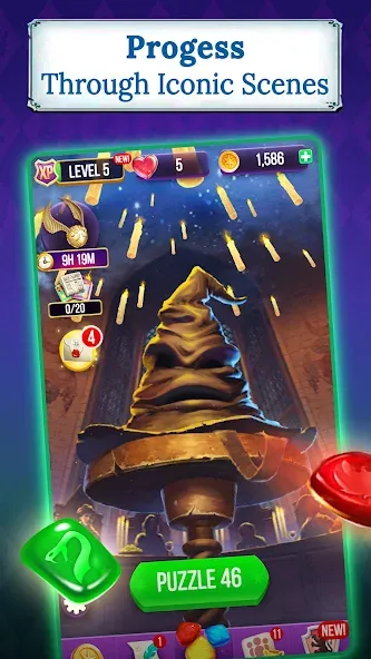 Скачать Harry Potter: Puzzles & Spells MOD APK — Безлимитные монеты и бустеры — скриншот 3