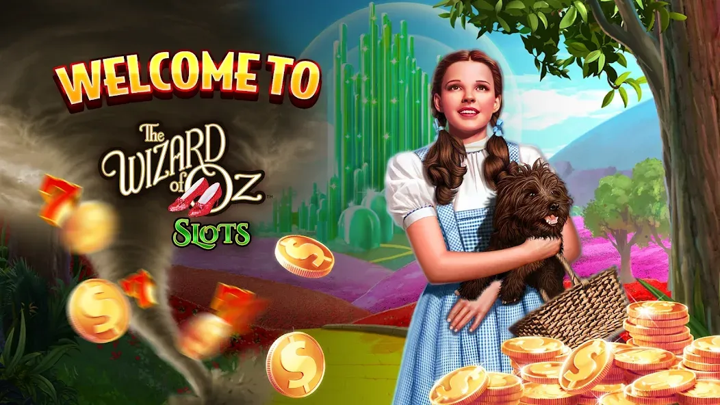 Wizard of Oz Slots Games на Андроид — Мод Безлимитные монеты и бесплатные вращения — скриншот 1