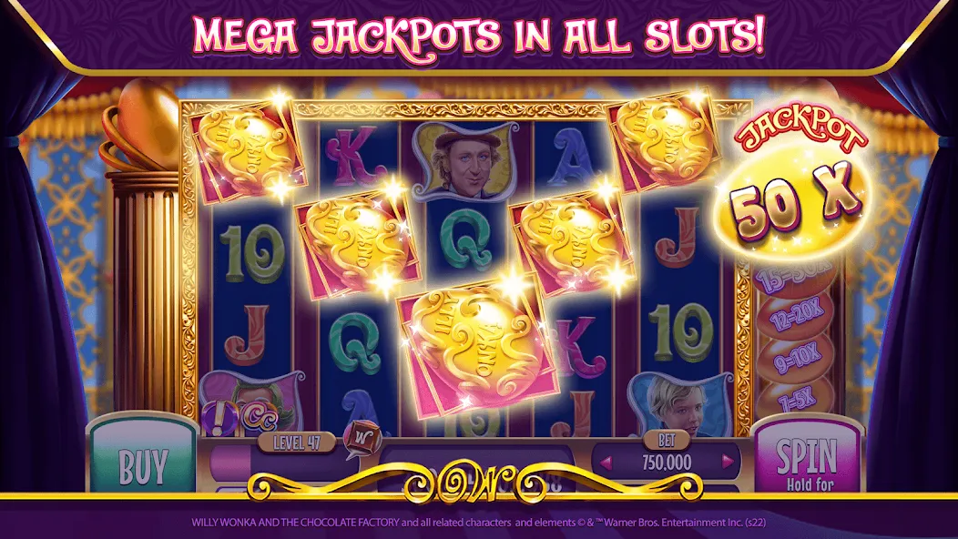 Willy Wonka Vegas Casino Slots MOD APK на Android — Безлимитные монеты и бонусы — скриншот 4 Willy Wonka Vegas Casino Slots MOD APK на Android — Безлимитные монеты и бонусы — скриншот 4