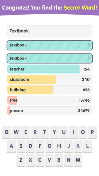 Contexto: Popular Words Game MOD APK — Безлимитные подсказки и открыты все слова — скриншот 4