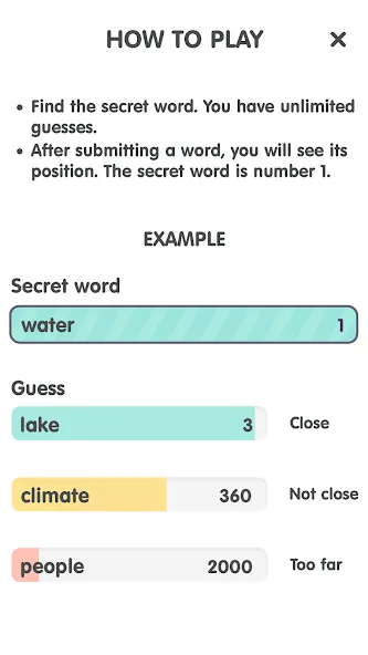 Contexto: Popular Words Game MOD APK — Безлимитные подсказки и открыты все слова — скриншот 5