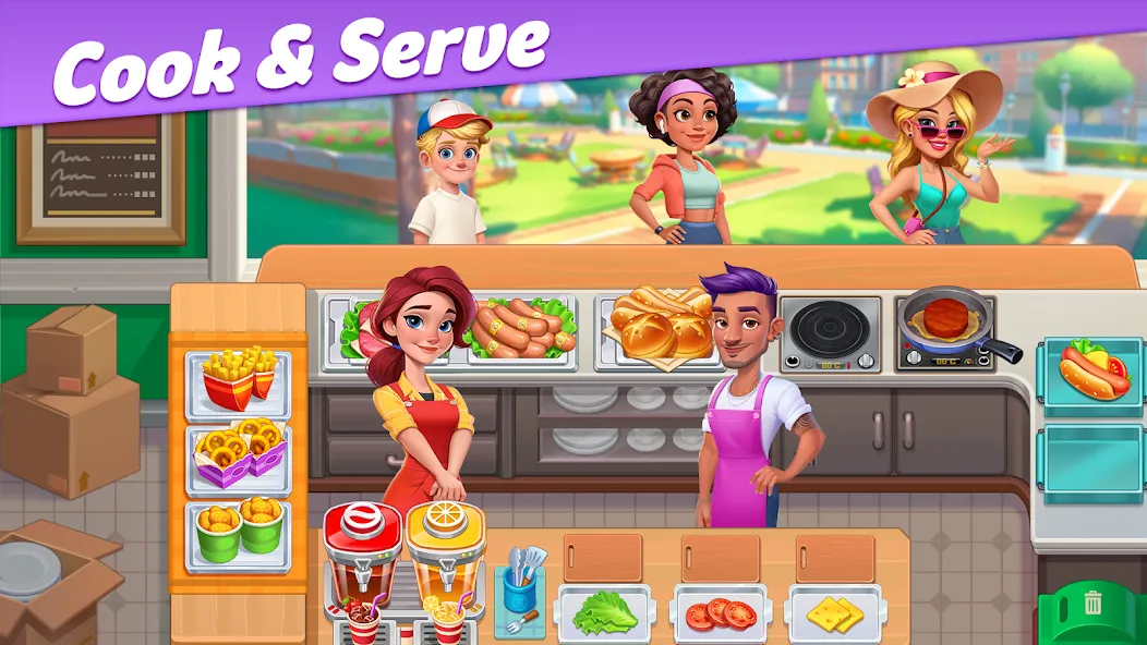 Restaurant Rescue - Food Games на Андроид — Мод Безлимитные монеты и открыты все уровни — скриншот 1