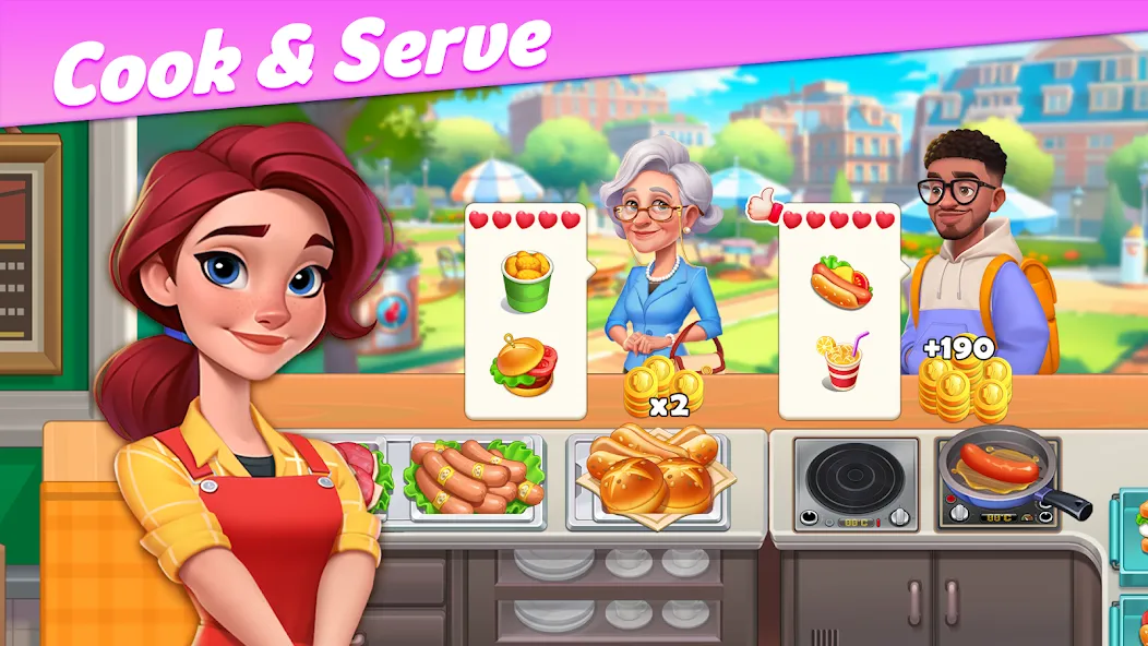 Restaurant Rescue - Food Games на Андроид — Мод Безлимитные монеты и открыты все уровни — скриншот 4