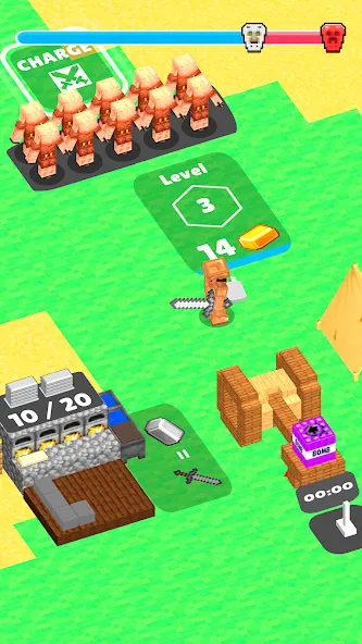Craft Commander – Mine & Build на Андроид — Мод Безлимитные ресурсы и быстрая добыча — скриншот 1