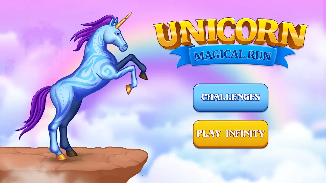 Скачать Unicorn Dash: Magical Run — Модификация Безлимитные монеты и ускорение бега — скриншот 1
