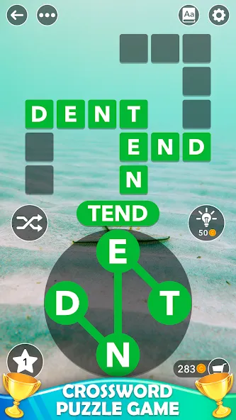 Взломанная Word Cross: Offline Word Games на Андроид — Без рекламы и все уровни открыты — скриншот 5