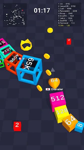 Скачать Cube Arena 2048: Merge Numbers MOD APK — Безлимитные деньги и все бонусы — скриншот 5 Скачать Cube Arena 2048: Merge Numbers MOD APK — Безлимитные деньги и все бонусы — скриншот 5