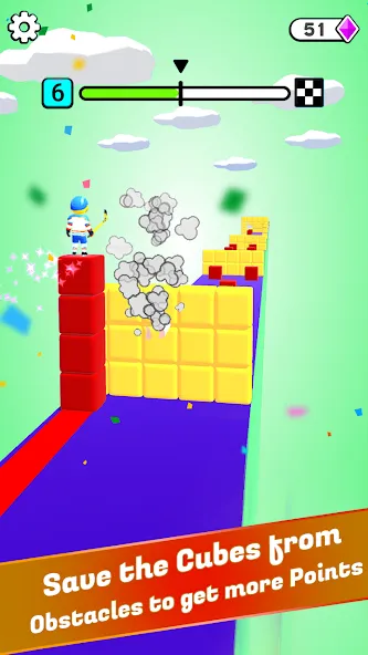 Скачать Block Surfer MOD APK — Безлимитные монеты и усиленная защита — скриншот 3
