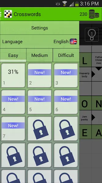 Crosswords — Взломанная версия (Безлимитные подсказки и слова) — скриншот 2