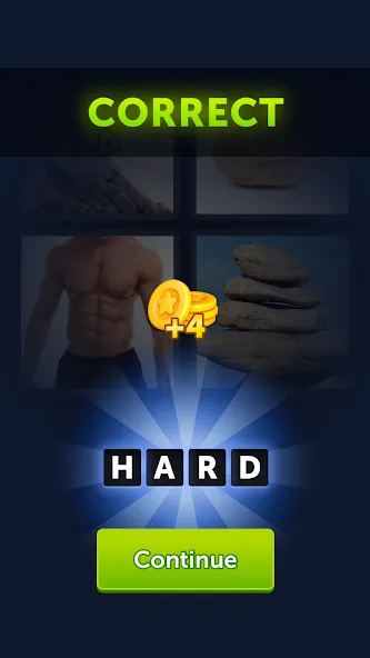 4 Pics 1 Word (Мод Безлимитные подсказки и открыты все уровни) — скриншот 3